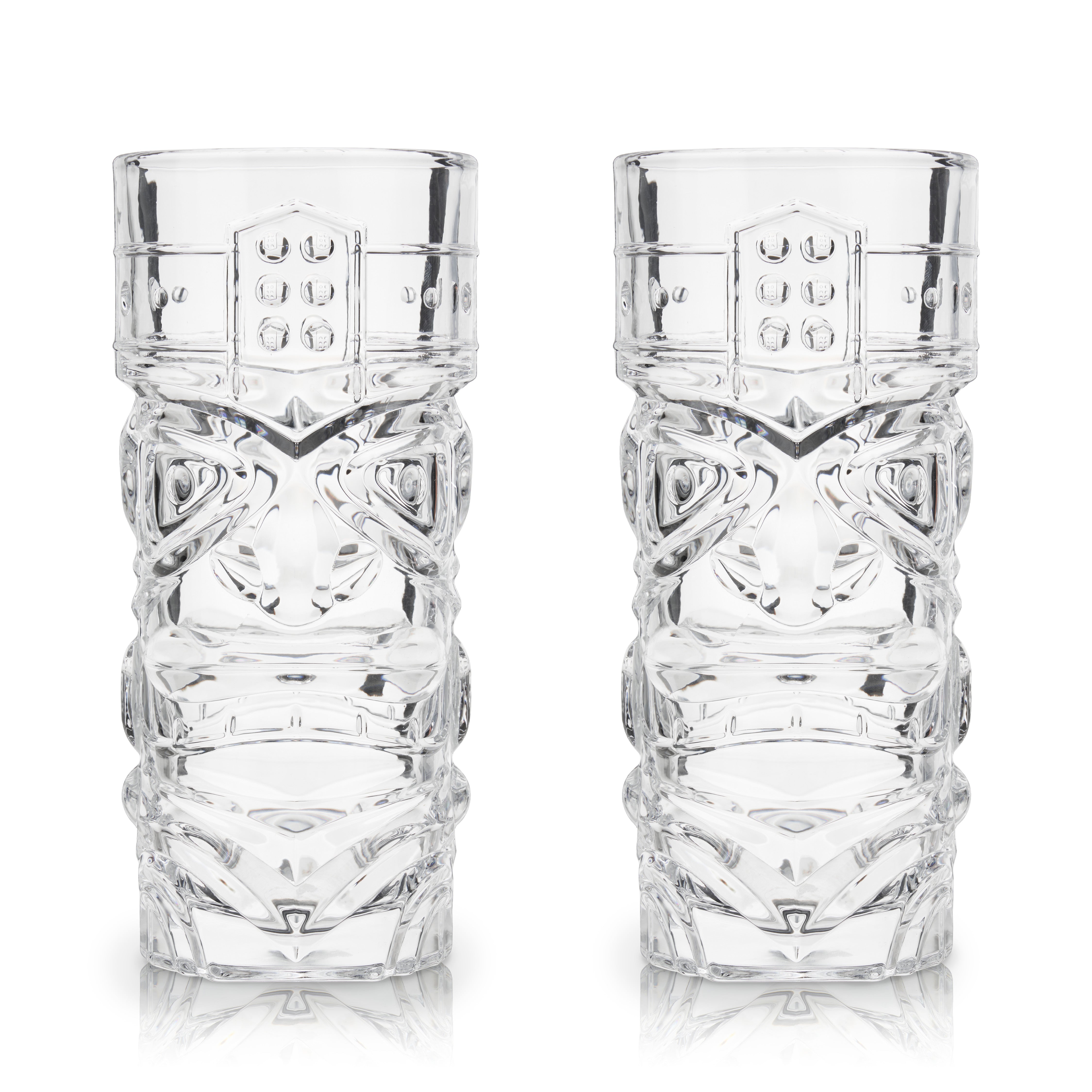 Pacific Crystal Tiki Glasses Set of 2 - Decor Addict, LLC