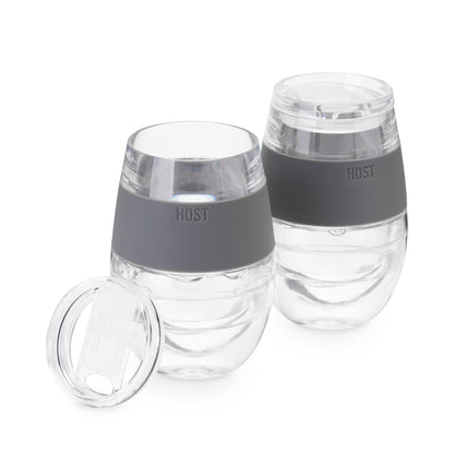 Wine FREEZE™ in Gray, Set of 2 with Lids - Decor Addict, LLC