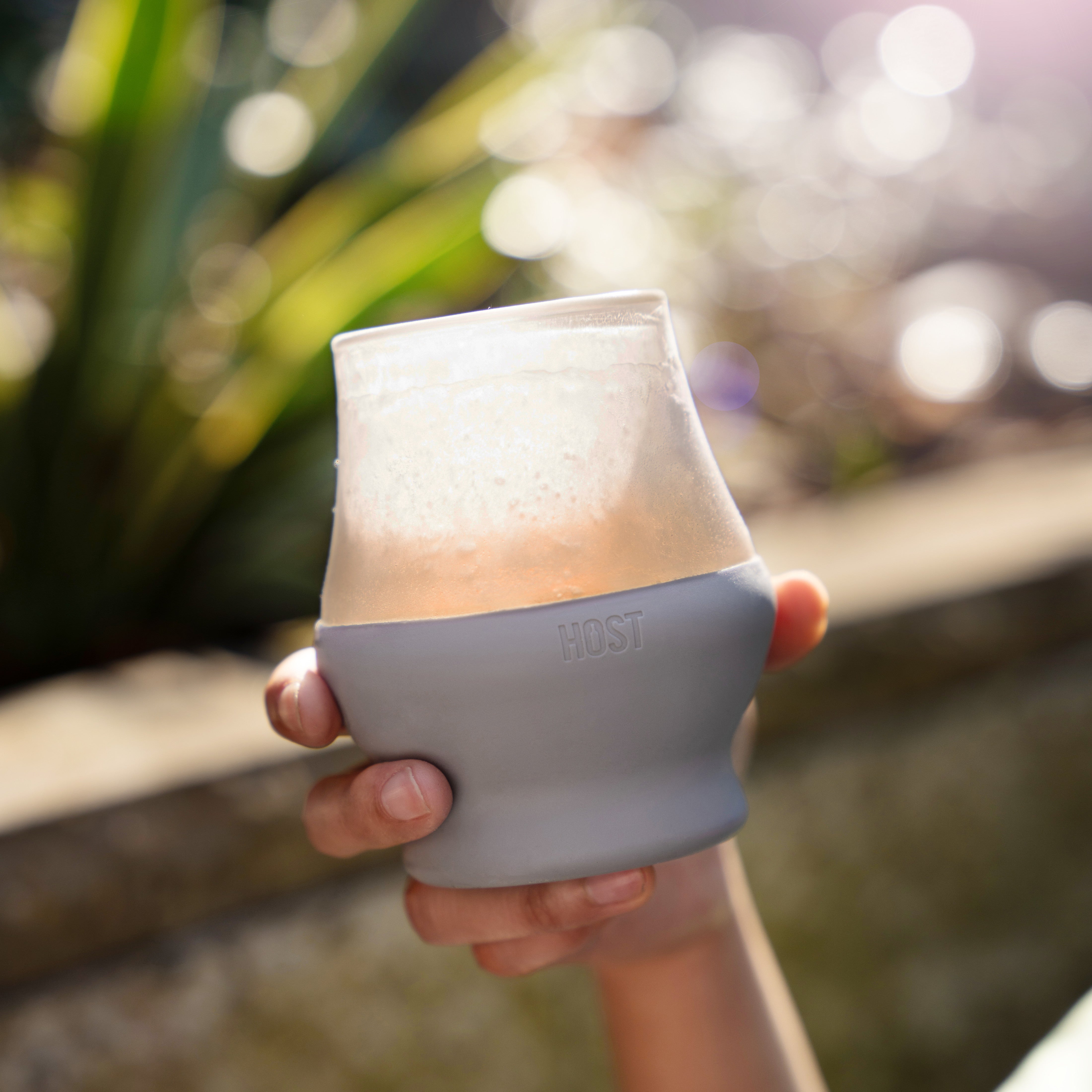 Glass Sipping FREEZE™ in Gray, Set of 2 - Decor Addict, LLC