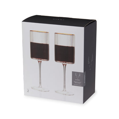 Meridian Crystal Wine Glasses Set of 2 - Decor Addict, LLC