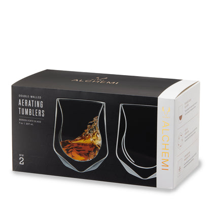 Alchemi Double-Walled Aerating Tumblers Set of 2 - Decor Addict, LLC