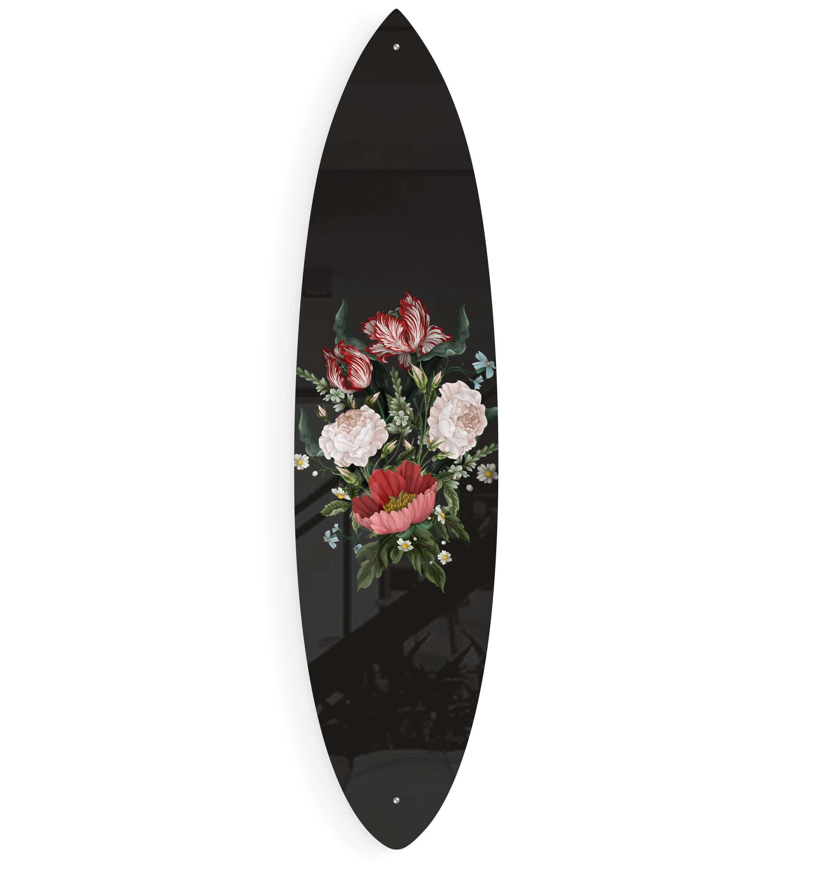 Floral Bouquet Design Acrylic Surfboard Wall Art - Decor Addict, LLC