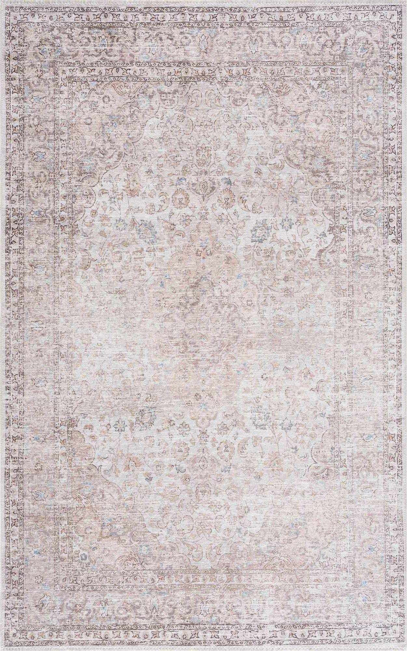 Cream Holi-2301 Washable Area Rug - Decor Addict, LLC