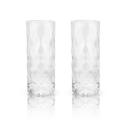 Gem Crystal Highball Glasses Set of 2 - Decor Addict, LLC