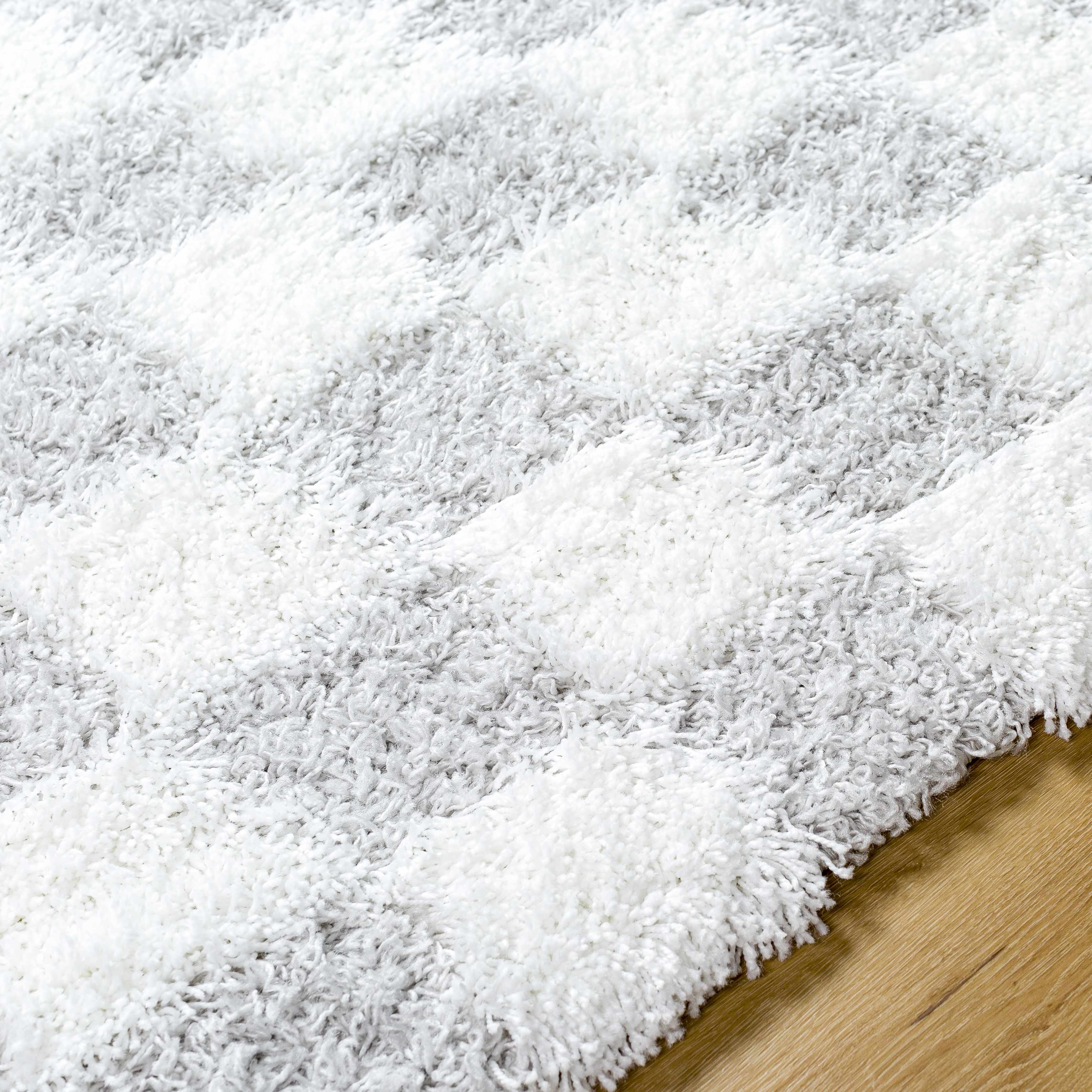 Atira Gray Checkered Area Rug - Decor Addict, LLC