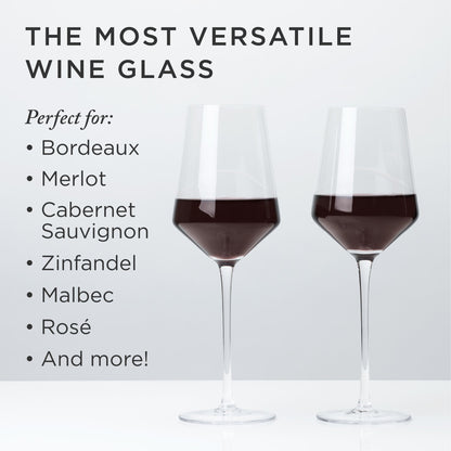 Raye Angled Crystal Bordeaux Decanter & Wine Glass Set - Decor Addict, LLC