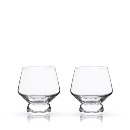 Raye Footed Crystal Punch Glasses Set of 2 - Decor Addict, LLC