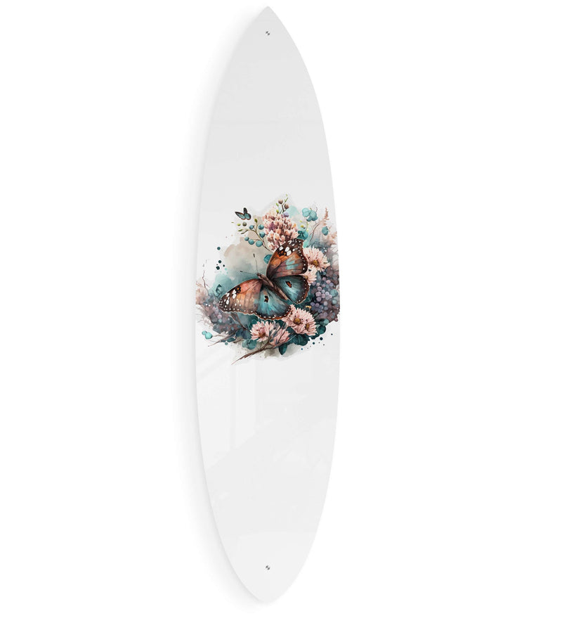 Butterflies Design Acrylic Surfboard Art