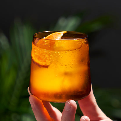 Aurora Amber Cocktail Tumblers, Set of 2 - Decor Addict, LLC