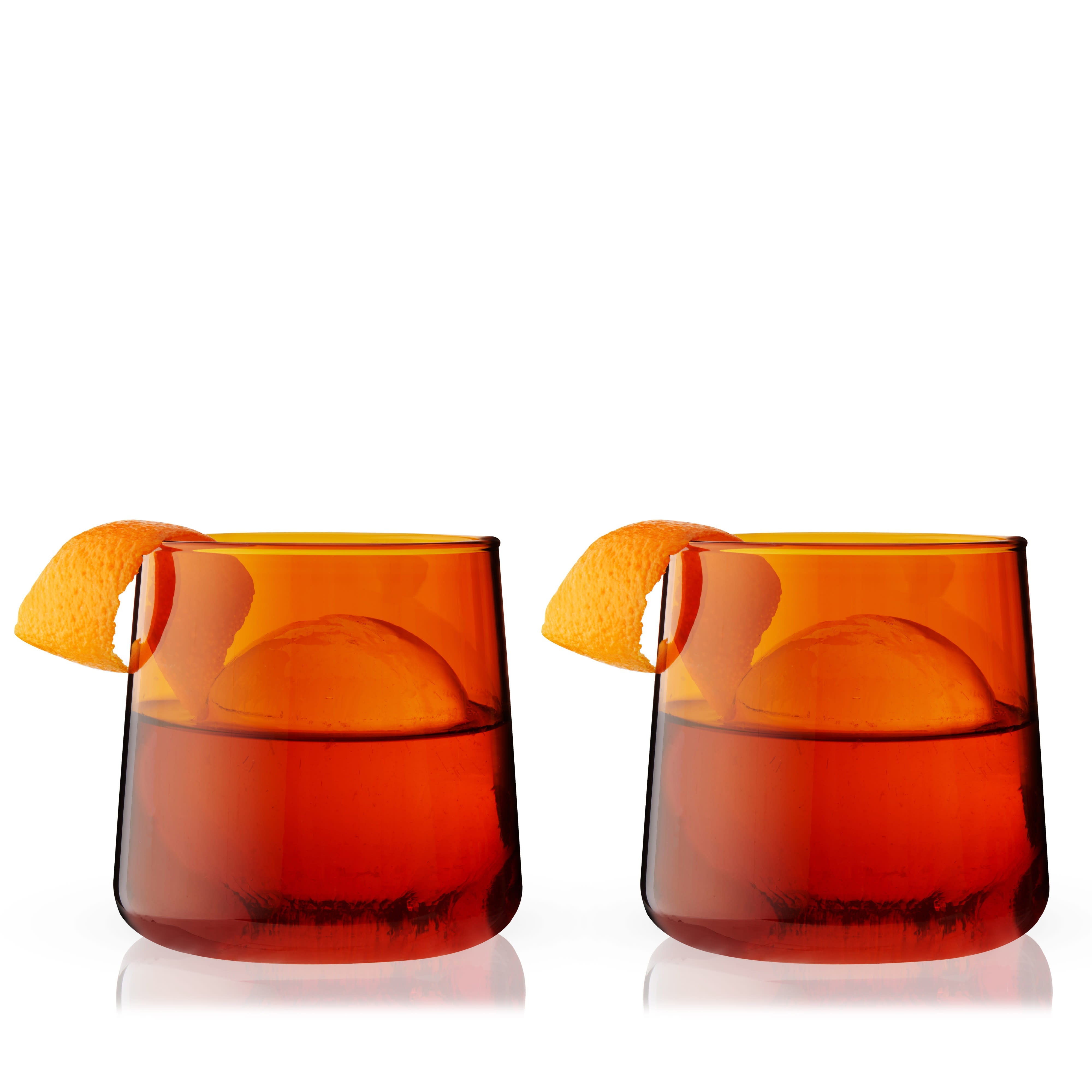 Aurora Amber Cocktail Tumblers - Thumbnail 2