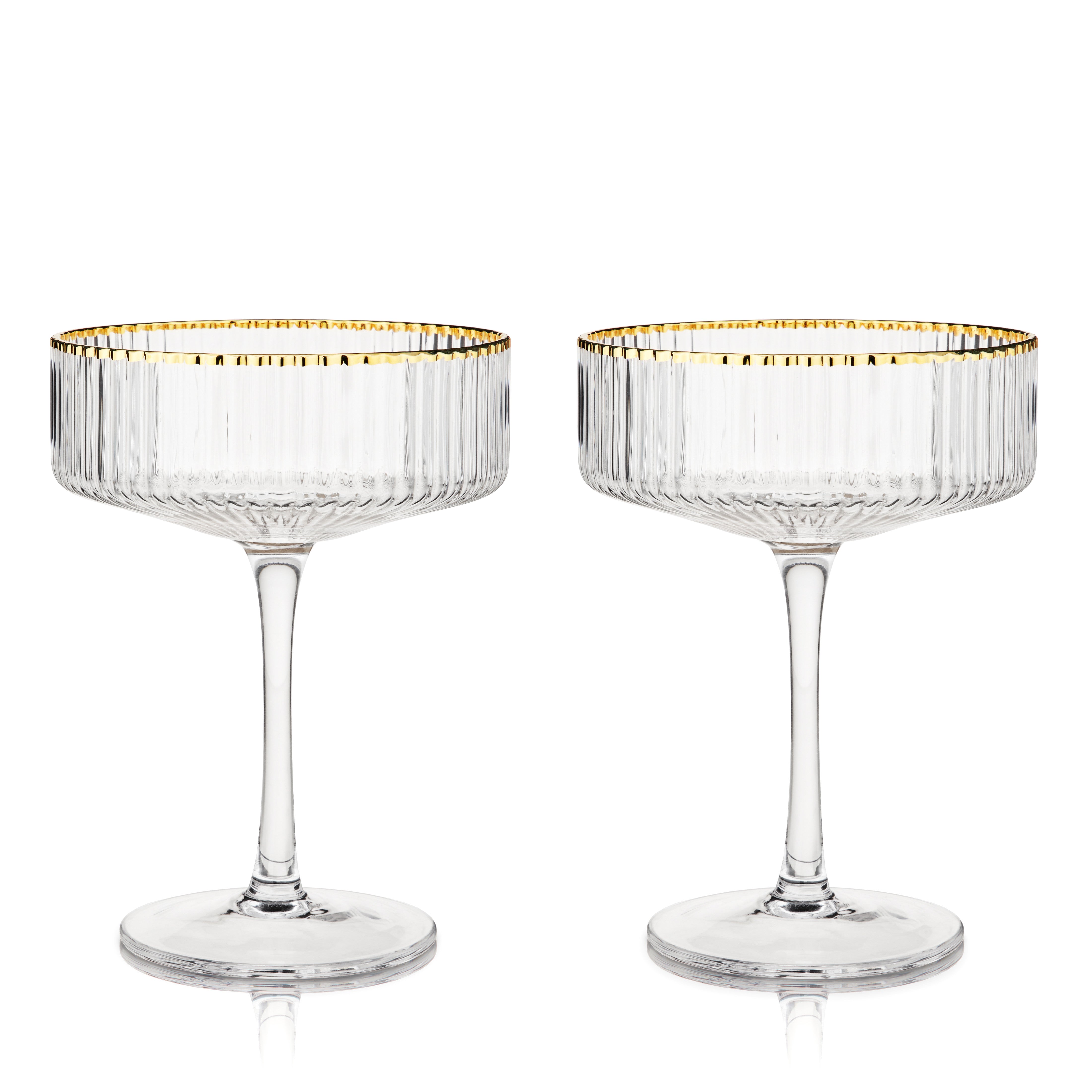 Meridian Crystal Coupe Glasses Set of 2 - Decor Addict, LLC
