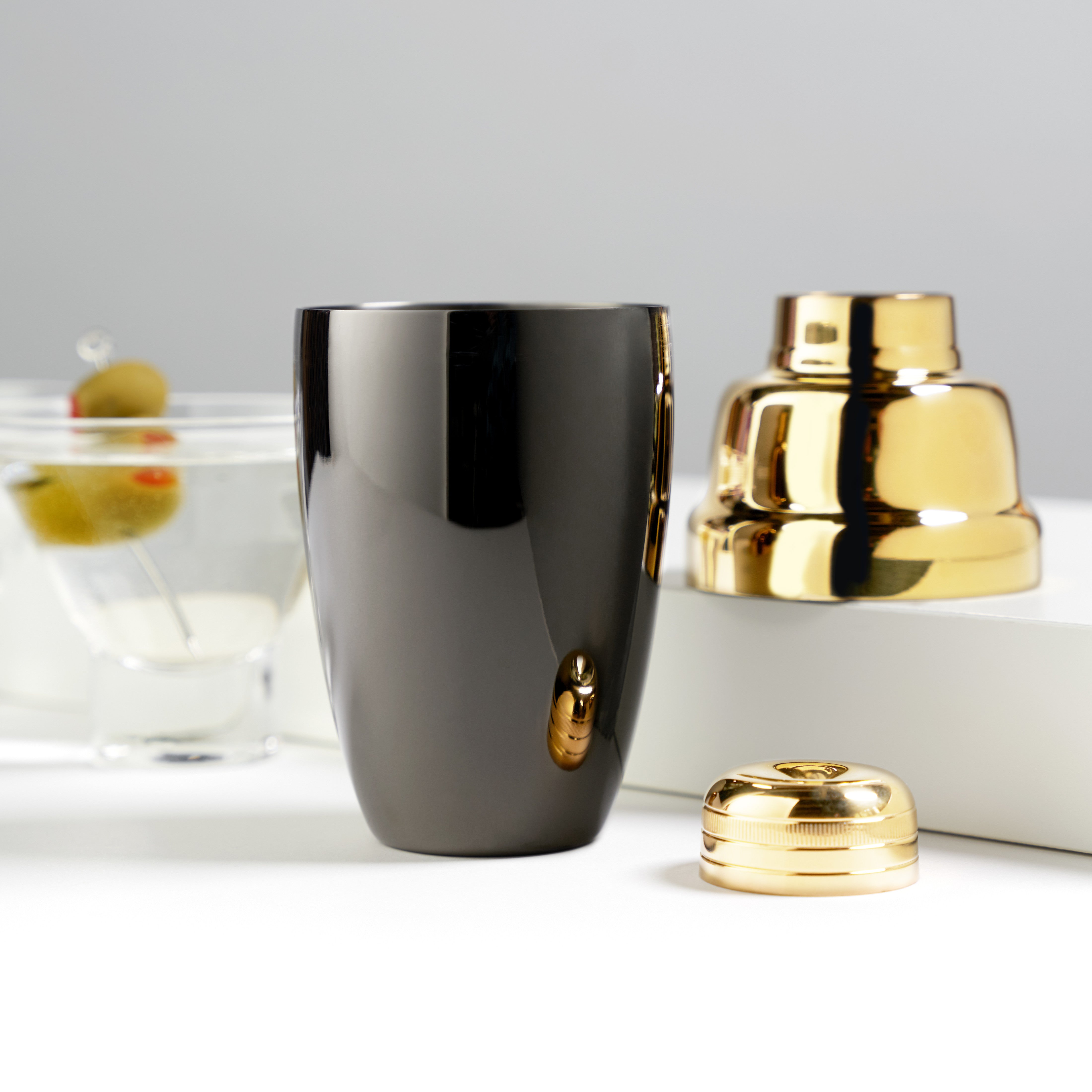 Heavyweight Cocktail Shaker in Black & Gold - Decor Addict, LLC
