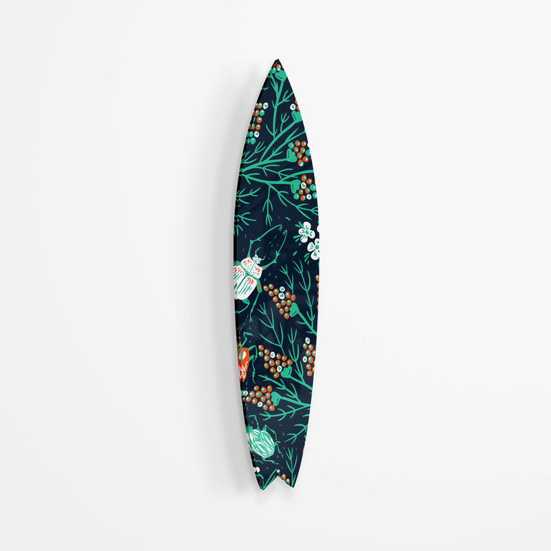 Blooms and Bugs Acrylic Surfboard Wall Art