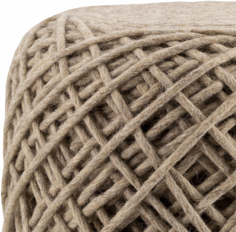 Bellingen Beige Pouf - Decor Addict, LLC