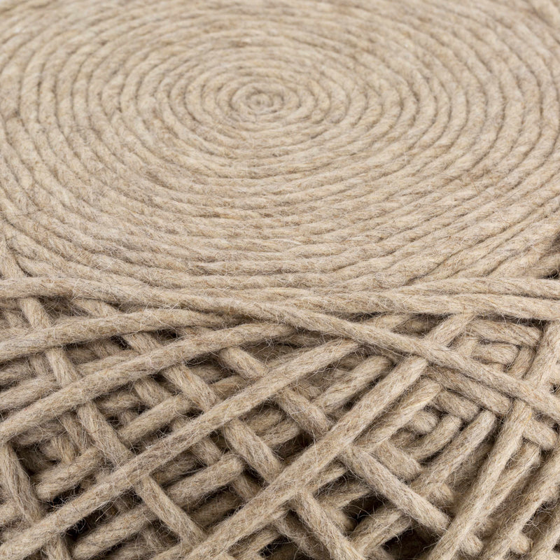 Bellingen Beige Pouf - Decor Addict, LLC