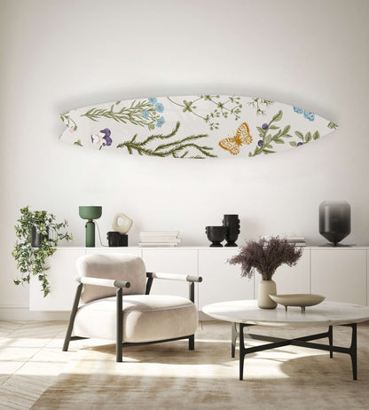 Herbs and Wild Flowers Acrylic Surfboard Wall Art - Decor Addict, LLC
