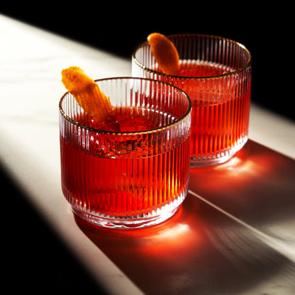 Meridian Crystal Lowball Tumblers Set of 2 - Decor Addict, LLC