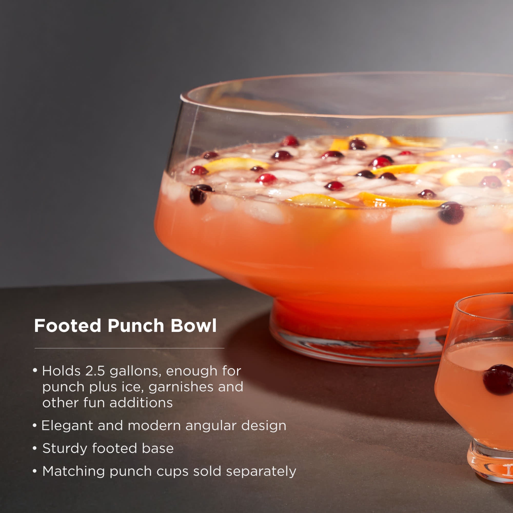 Raye Heavy Base Punch Bowl - Decor Addict, LLC