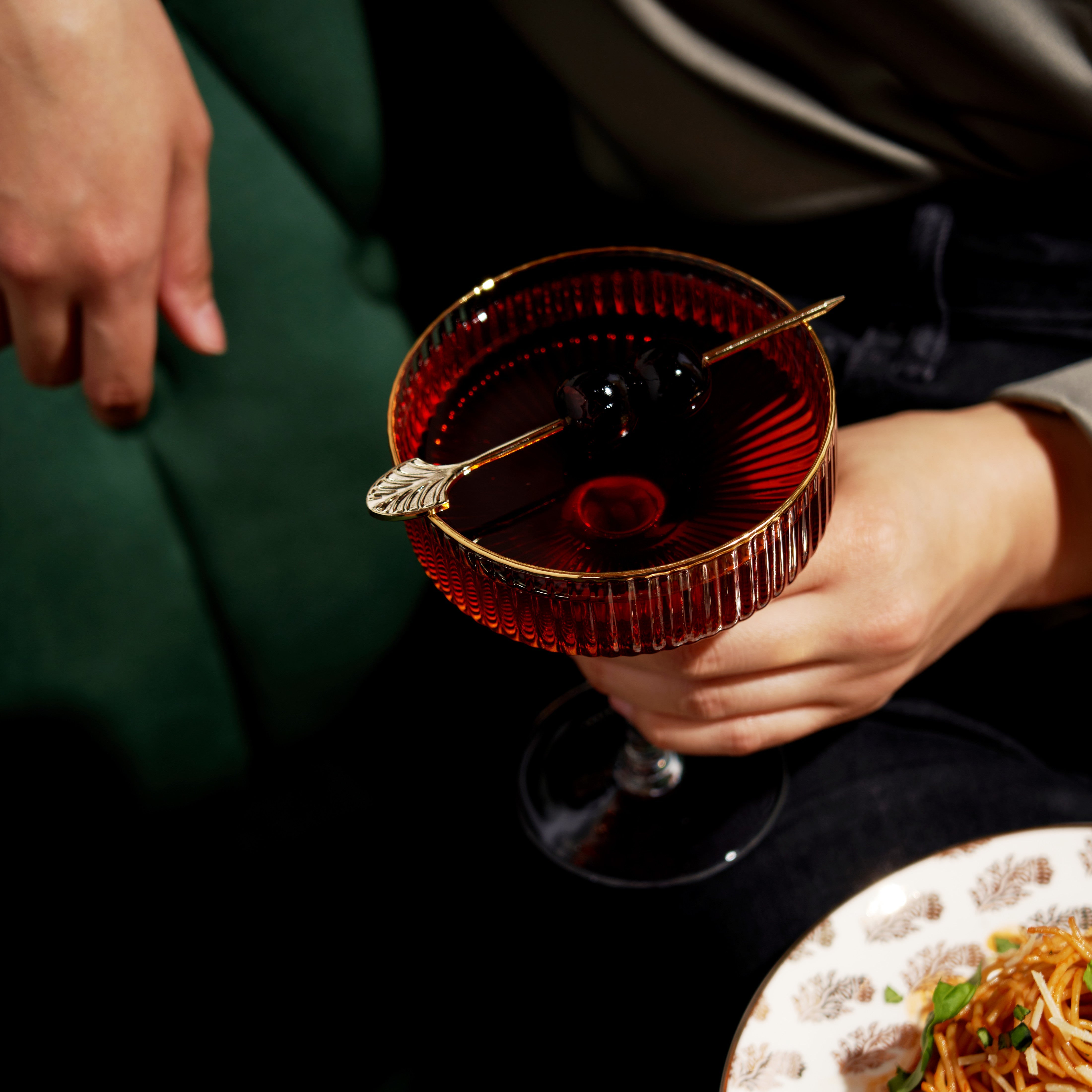 Meridian Crystal Coupe Glasses Set of 2 - Decor Addict, LLC