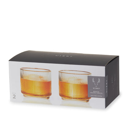Meridian Crystal Lowball Tumblers Set of 2 - Decor Addict, LLC