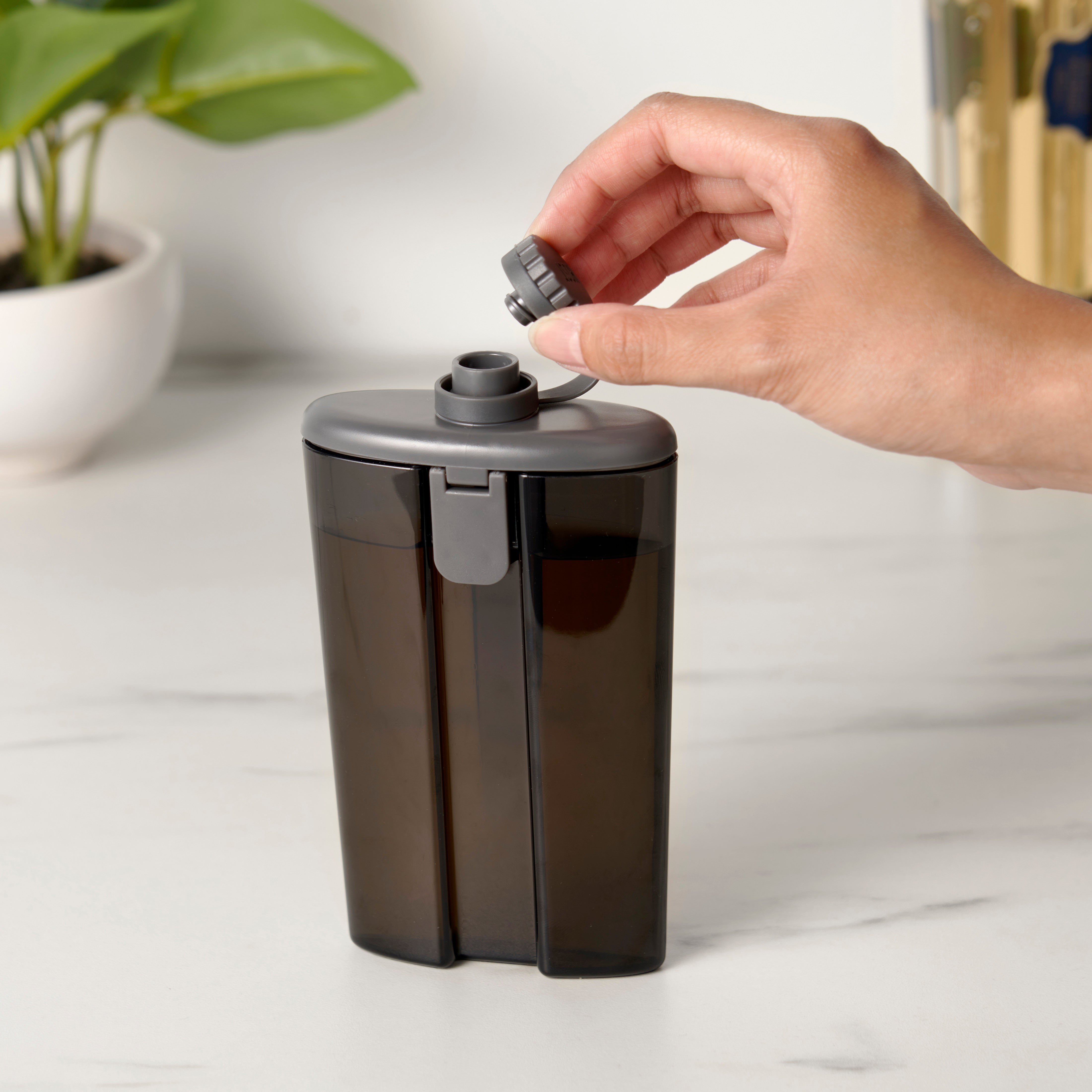 Easy-Fill Flask in Smoke Gray - Decor Addict, LLC