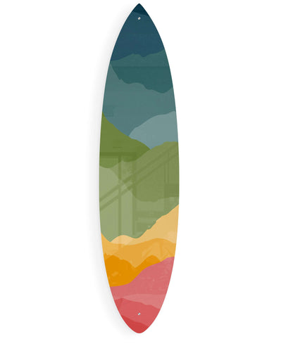 Hills Pattern Acrylic Surfboard Wall Art - Decor Addict, LLC