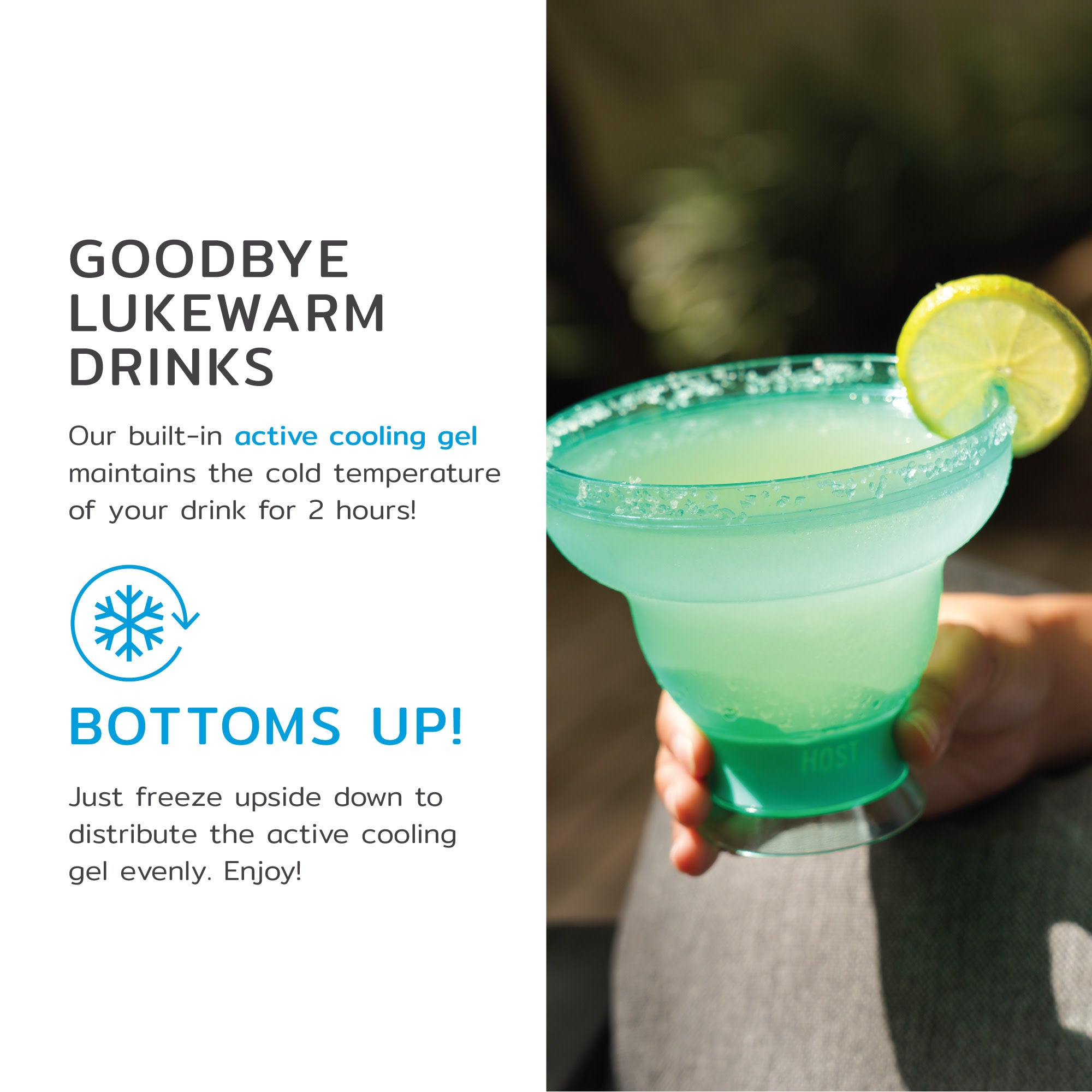 Margarita FREEZE™ in Aqua Blue, Set of 2 - Decor Addict, LLC