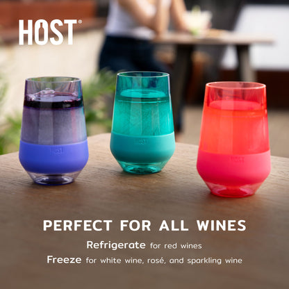 Wine FREEZE™ XL in Vivid Tinted Multicolor, Set of 4 - Decor Addict, LLC