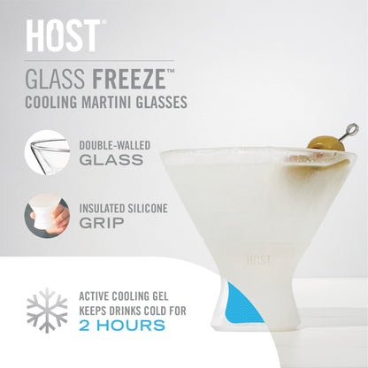 Glass Martini FREEZE™ , Set of 2 - Decor Addict, LLC