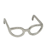 Escultura de gafas de plata