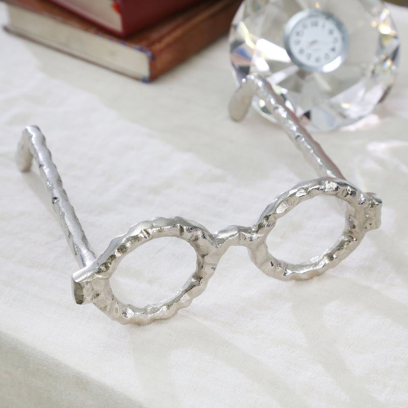 Aluminum Glasses Sculpture, Silver