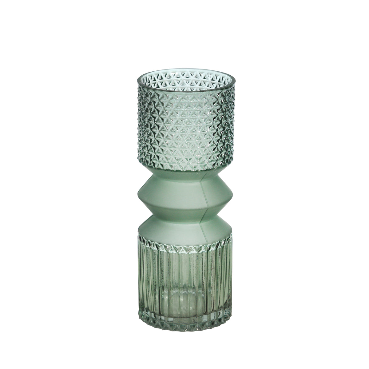 Glass 10" Mallet Vase, Green - Decor Addict, LLC