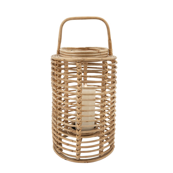 16"H" Wicker Lantern, Natural - Decor Addict, LLC