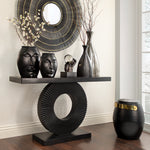 Metal Barrel Accent Table Collection, Black