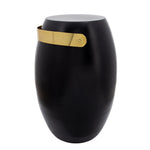 Metal Barrel Accent Table Collection, Black