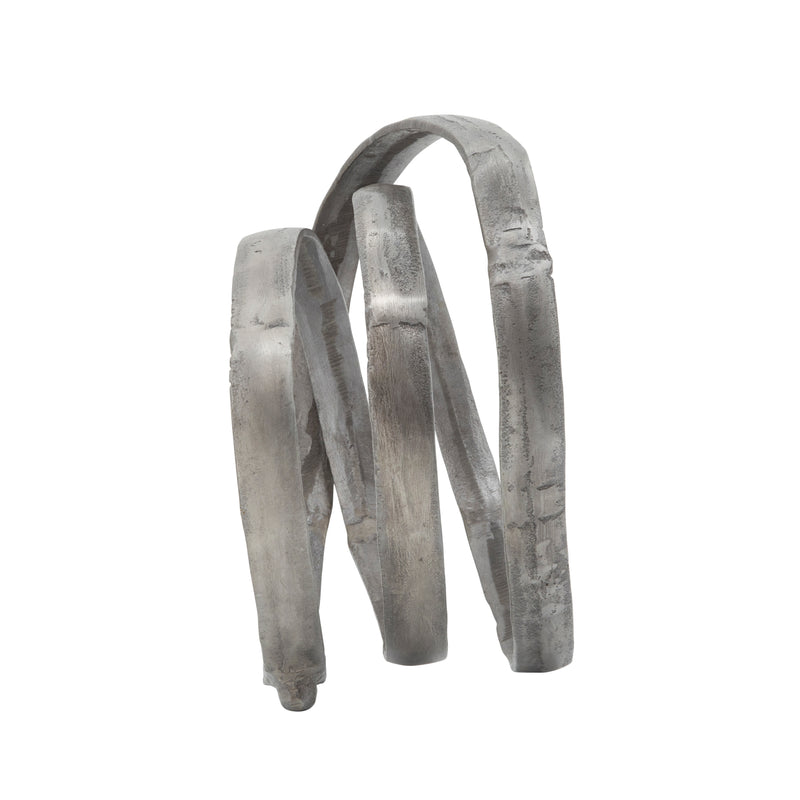 Colección de esculturas de anillos de metal de 13"