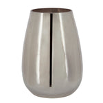 Glass 8"H Metallic Vase, Silver