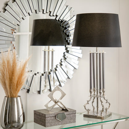 Glass 8"H Metallic Vase, Silver - Decor Addict, LLC