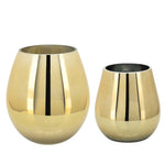 Glass 6"H Metallic Vase, Gold
