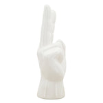 6"H Peace Sign Table Deco, White