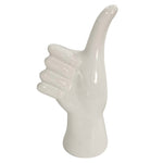6"H Thumbs Up Table Deco, White