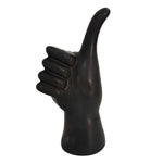 Decoración de mesa Thumbs Up de 6 pulgadas de alto, color negro
