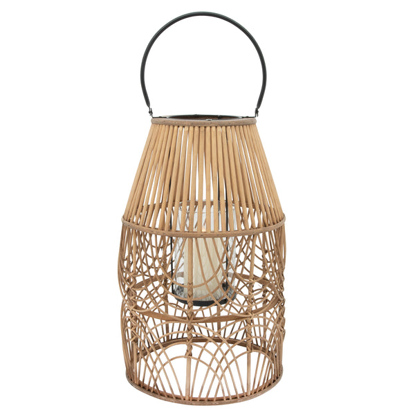 Wicker 21"H Lantern, Natural - Decor Addict, LLC