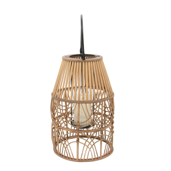 Wicker 17"H Lantern Natural - Decor Addict, LLC