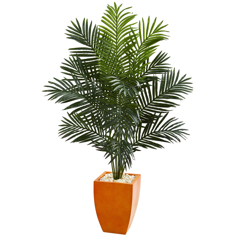 5.5' Paradise Artificial Palm Tree in Orange Planter