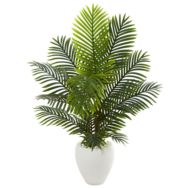 Árbol artificial Paradise Palm de 4.5' en maceta blanca