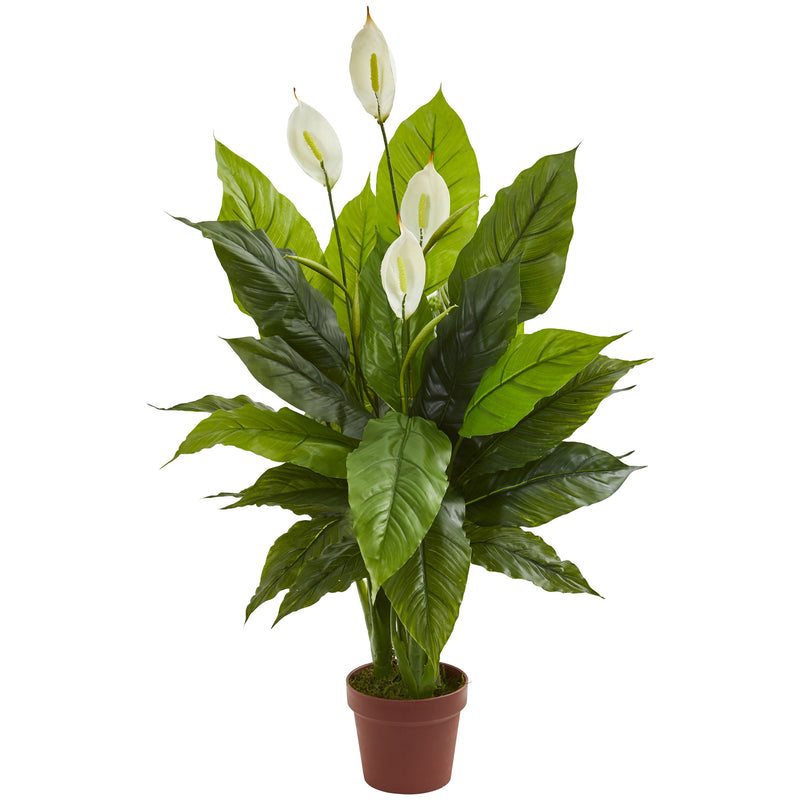 Planta Artificial Spathiphyllum de 42” (Toque Real)
