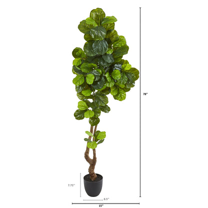 78” Fiddle Leaf Artificial Tree (Real Touch) - Decor Addict, LLC
