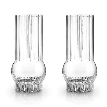 Vasos altos de cristal Deco de Viski®