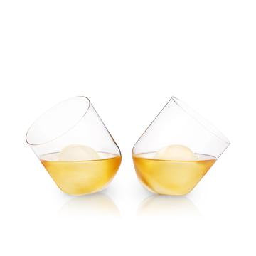 Vasos de whisky de cristal con ruedas de Viski®